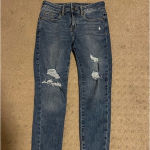 Girls Art class ripped jeans